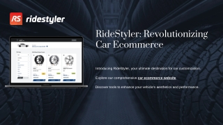 RideStyler: Revolutionizing Car Ecommerce