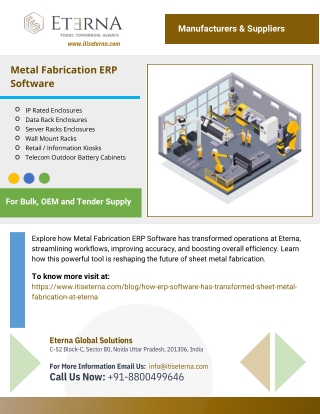 Metal Fabrication ERP Software