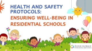Health and Safety Protocols Ensuring Well-Being in Residential Schools