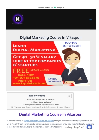 Digital marketing Course in Vikaspuri