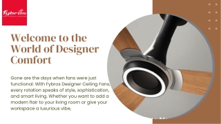 Make a Statement with Fybros Designer Ceiling Fans