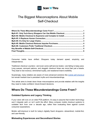 Biggest Misconceptions About Mobile Self-Checkout