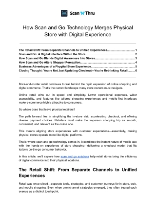 How Scan and Go Technology Merges Physical Store with Digital Experience