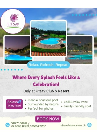 Where Every Spalsh Feels Like a Celebration_Utsav Club And Resort _ Best Resorts in Tumkur