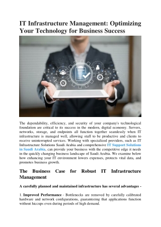 it infrastructure management optimizing your