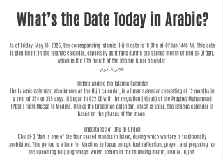 What’s the Date Today in Arabic?