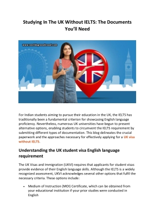 Studying In The UK Without IELTS: The Documents You’ll Need