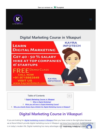 Digital marketing Course in Vikaspuri
