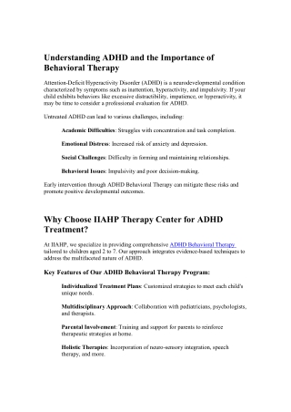 understanding adhd and the importance