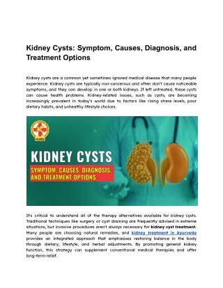 Kidney Cysts _ Symptom, Causes, Diagnosis and Treatment Options