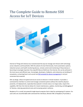 The Complete Guide to Remote SSH Access for IoT Devices