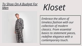 To Shop On A Budget For Men