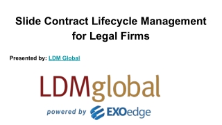 Slide Contract Lifecycle Management for Legal Firms