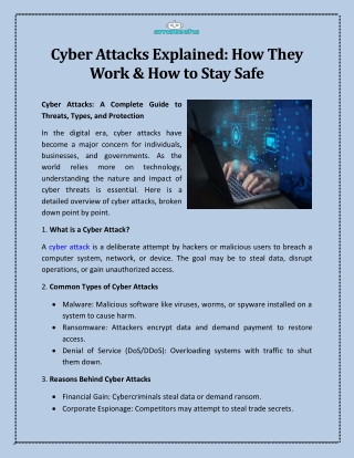 Cyber Attacks Explained
