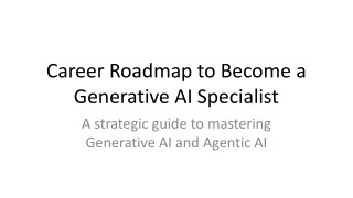 Career Roadmap to Become a Generative AI Specialist