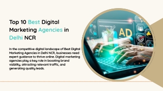 Top 10 Best Digital Marketing Agencies in Delhi NCR