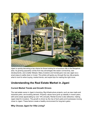 Best Villas for Sale in Jigani
