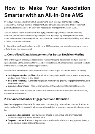 How to Make Your Association Smarter with an All-in-One AMS