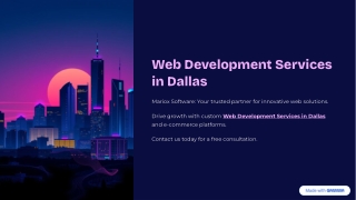 Top Web Development Services in Dallas to Empower Your Digital Presence