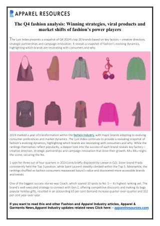 The Q4 fashion analysis Winning strategies, viral products and market shifts of fashion’s power players