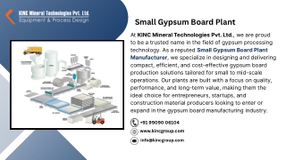 Small Gypsum Board Plant