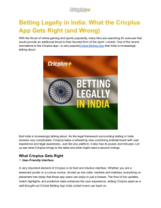 betting legally in india what the cricplus