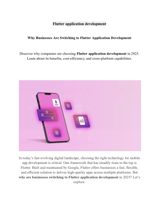 flutter application development