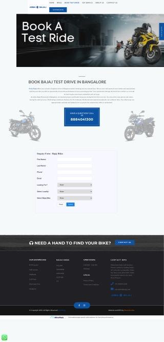 Book A Bajaj Test Drive In Bangalore - Amba Bajaj