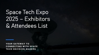 space tech expo 2025 exhibitors attendees list