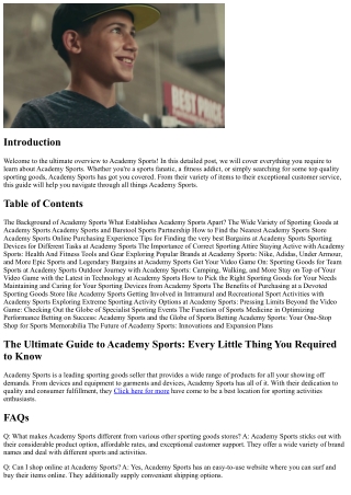 The Ultimate Guide to Academy Sports: Whatever You Required to Know