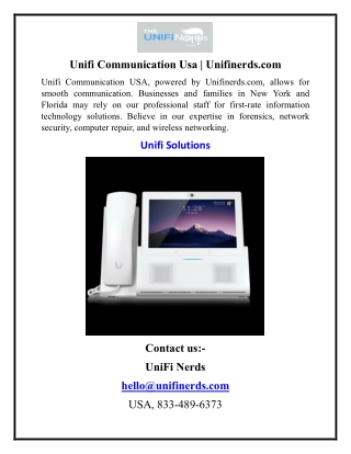 unifi communication usa unifinerds com