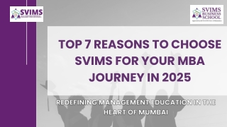 Top 7 Reasons to Choose SVIMS Premier MBA College in Mumbai