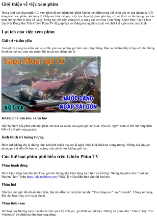 **Cẩm Nang Xem Phim: Cách Chọn Lựa Nội Dung Hay Trên Ghiền Phim TV**