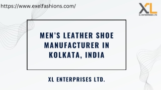 Men’s Leather Shoe Manufacturer in Kolkata, India