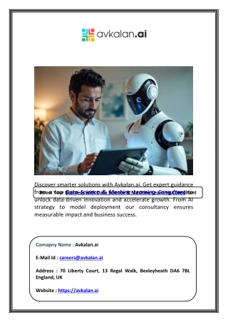 Boost Your Business with Data Science & Machine Learning Consultant