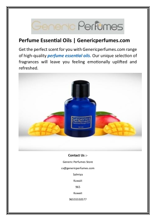 perfume essential oils genericperfumes com