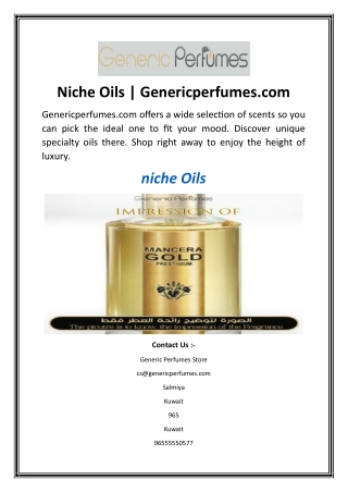 niche oils genericperfumes com
