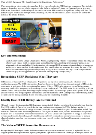 what is seer rating and why does it issue