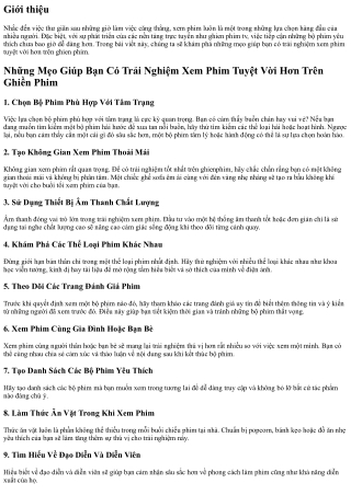**Những Mẹo Giúp Bạn Có Trải Nghiệm Xem Phim Tuyệt Vời Hơn Trên Ghiền Phim**
