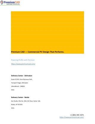 Premium CAD — Commercial PV Design That Performs