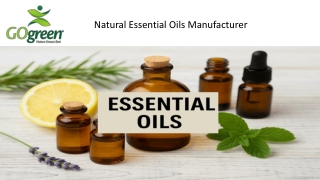 natural essential oils manufacturer