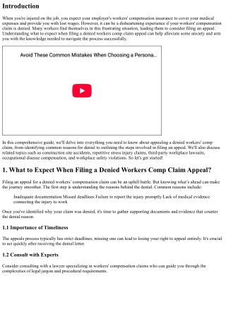 What to Expect When Filing a Denied Workers Comp Claim Appeal