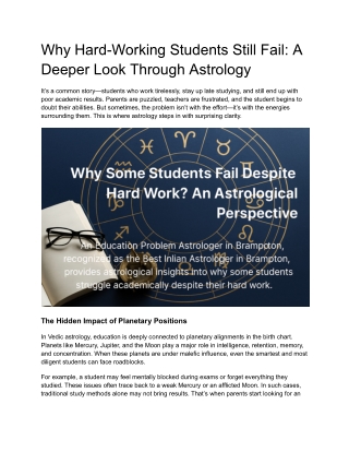 why hard working students still fail a deeper