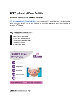 ICSI Treatment at Ekam Fertility