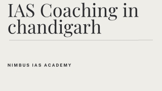 Best ias Coaching institute in Chandigarh