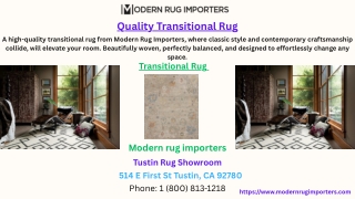 quality transitional rug