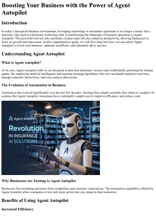 boosting your business with the power of agent