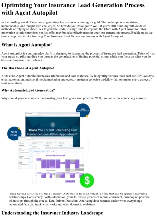 optimizing your insurance lead generation process
