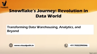 Best Snowflake Online Course Hyderabad Snowflake Training