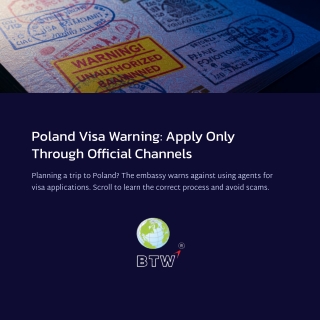 poland visa warning apply only through official